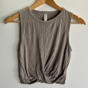 Gray Sleeveless Twist Front Top